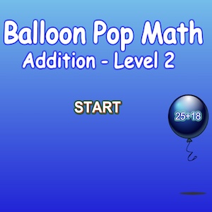 Balloon Pop Math Addition – Level 2