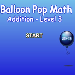 Balloon Pop Math Addition – Level 3