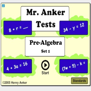 Pre Algebra Set 1 By Mr Anker Tests