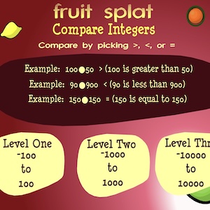 Fruit-Splat-Compare-Integers