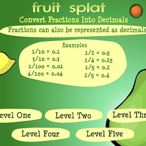 Fruit-Splat-Convert-Fractions-Into-Decimals