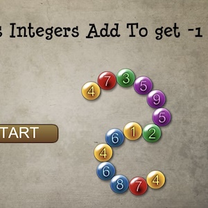 Math-Lines-Integers-Add-To-Get-Minus-1